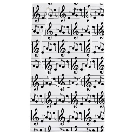 Music Note Gift Bag Klein Cadeauzakje (Voorkant)