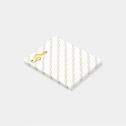 Music Note Gold (Schuin)