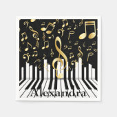 Music Note Luxe piano toetsen Servet (Voorkant)
