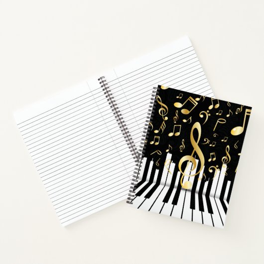 Music Note Luxe Royal piano toetsen Notitieboek (Binnen)