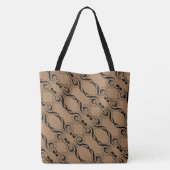 Music Note Monogrammed Canvas tas (Achterkant)
