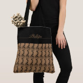 Music Note Monogrammed Canvas tas (Dichtbij)