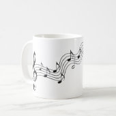Music Note Notes Song symbool voor muzikale sou Koffiemok (Voorkant links)