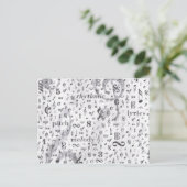 Music Note Pattern Music Theme Briefkaart (Staand voorkant)