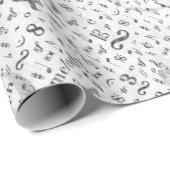 Music Note Pattern Music Theme Cadeaupapier (Rol Hoek)