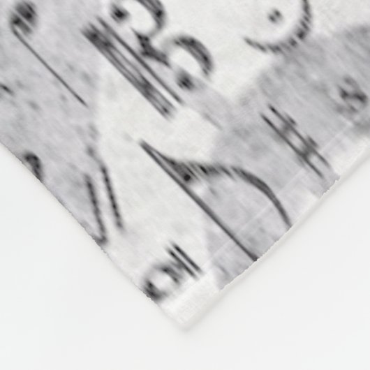 Music Note Pattern Music Theme Fleece Deken (Hoek)