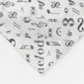 Music Note Pattern Music Theme Fleece Deken (Hoek)