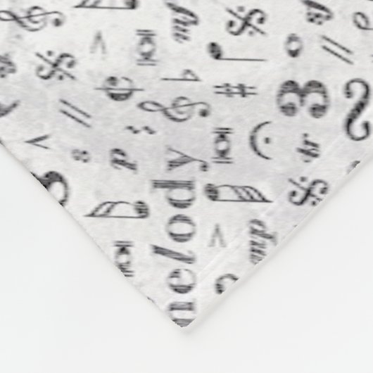 Music Note Pattern Music Theme Fleece Deken (Hoek)