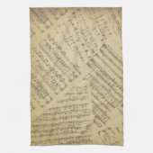 Music Note Pattern Music Theme Kitchen Towel Theedoek (Verticaal)
