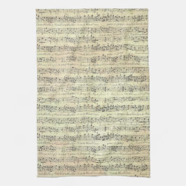 Music Note Pattern Music Theme Kitchen Towel Theedoek