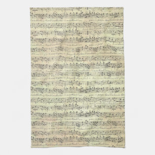 Music Note Pattern Music Theme Kitchen Towel Theedoek