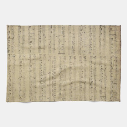 Music Note Pattern Music Theme Kitchen Towel Theedoek (Horizontaal)