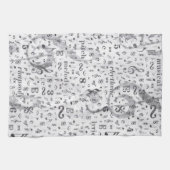 Music Note Pattern Music Theme Kitchen Towel Theedoek (Horizontaal)