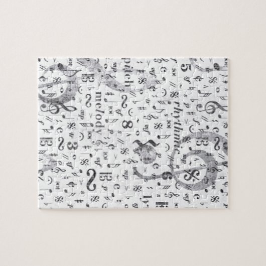 Music Note Pattern Music Theme Legpuzzel (Horizontaal)