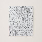 Music Note Pattern Music Theme Legpuzzel (Verticaal)