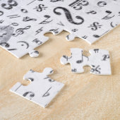 Music Note Pattern Music Theme Legpuzzel (Zijkant)