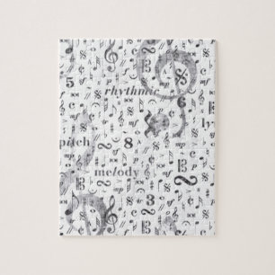 Music Note Pattern Music Theme Legpuzzel