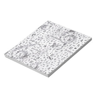Music Note Pattern Music Theme Notitieblok