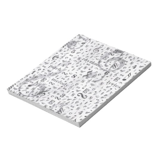 Music Note Pattern Music Theme Notitieblok (Linkerzijde)