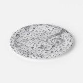 Music Note Pattern Music Theme Papieren Bordje (Gekanteld)