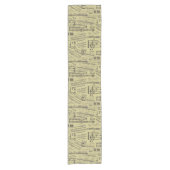 Music Note Pattern Music Theme Table Runner Korte Tafelloper (Voorkant)