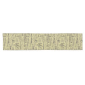 Music Note Pattern Music Theme Table Runner Korte Tafelloper (Horizontaal)