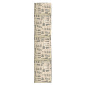 Music Note Pattern Music Theme Table Runner Korte Tafelloper (Voorkant)