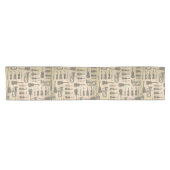 Music Note Pattern Music Theme Table Runner Korte Tafelloper (Horizontaal)