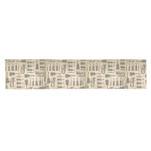 Music Note Pattern Music Theme Table Runner Korte Tafelloper (Horizontaal)