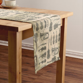Music Note Pattern Music Theme Table Runner Korte Tafelloper