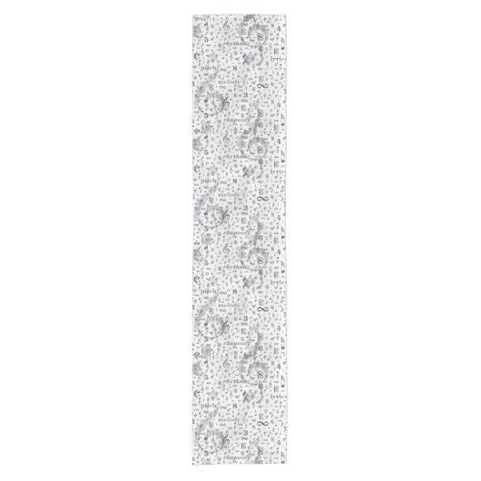 Music Note Pattern Music Theme Table Runner Korte Tafelloper (Voorkant)