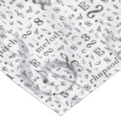 Music Note Pattern Music Theme Table Runner Korte Tafelloper (Hoek)