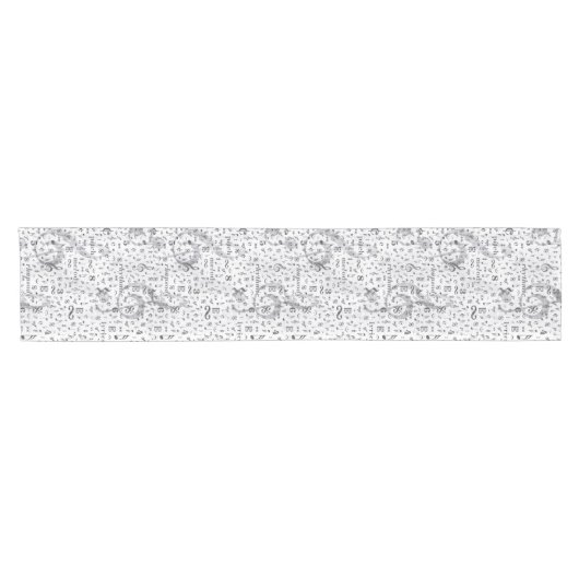 Music Note Pattern Music Theme Table Runner Korte Tafelloper (Horizontaal)