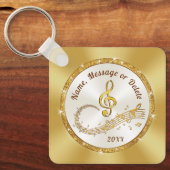 Music Note Sleutelhanger BULK of koop één, (Voorkant)