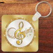 Music Note Sleutelhanger BULK of koop één, (Achterkant)