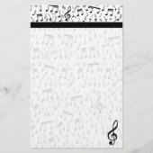 Music Note Stationery Briefpapier (Voorkant)