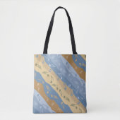Music Note Stripes Brown And Blue Tote Bag (Voorkant)