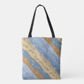 Music Note Stripes Brown And Blue Tote Bag (Achterkant)