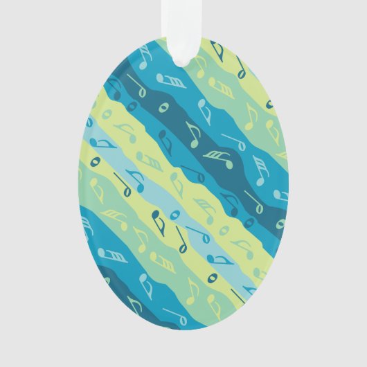 Music Note Stripes Ornament (voorkant)