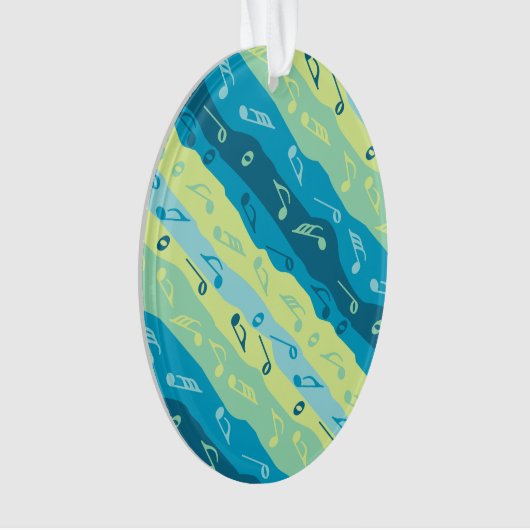 Music Note Stripes Ornament (voorkant)