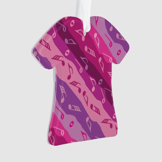 Music Note Stripes Ornament (voorkant)