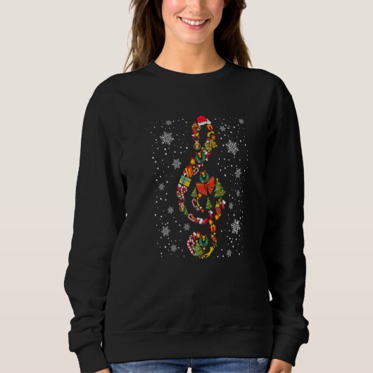 Music Note Symbol School Music Teacher Christmas Trui (Voorkant)