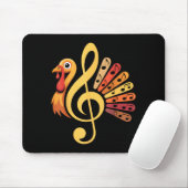 Music Note Symbol Turkey Teacher Fall Thanksgiving Muismat (Met muis)