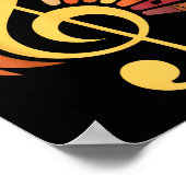 Music Note Symbol Turkey Teacher Fall Thanksgiving Poster (Hoek)