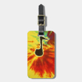 Music Note Tie Dye Unique Bagagelabel (Voorkant verticaal)