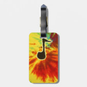 Music Note Tie Dye Unique Bagagelabel (Achterkant verticaal)