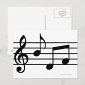 Music Notes Briefkaart (Voorkant / Achterkant)