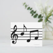 Music Notes Briefkaart (Staand voorkant)