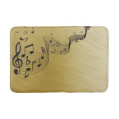 Music Notes Brushed Gold Badmat (Voorkant)