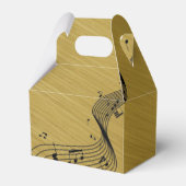Music Notes Brushed Gold Bedankdoosjes (Achterkant)